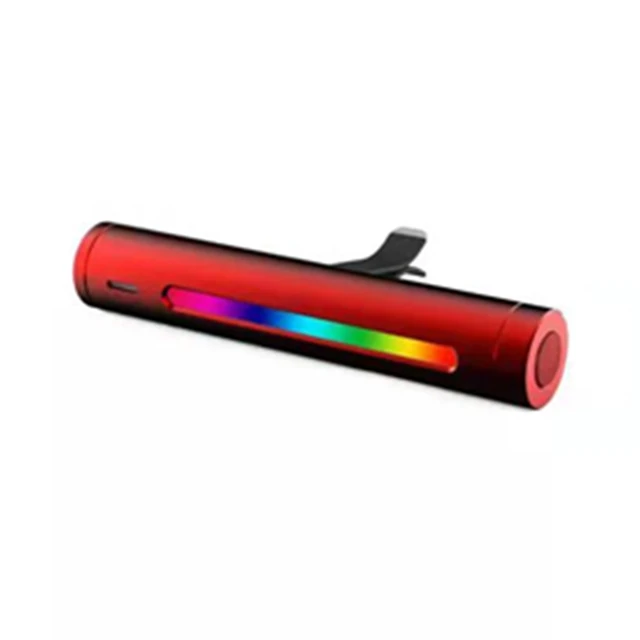 Auto Voice Activated Car RGB Light Music Diffuser Vent Clip Air Fresheners with LED Atmosphere Aromatherapy Car Decorative Lamp Red