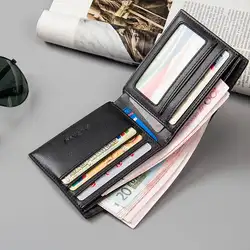 Новинка PU маленький кошелек, кожаный Для мужчин хит цвет короткий кошелек сумочка для денег и монет, с отделением для карт, сумка MV66