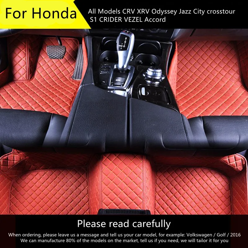 

Автомобильный коврик для ног для Honda все модели CRV XRV Odyssey Jazz City crosstour S1 CRIDER VEZEL Accord