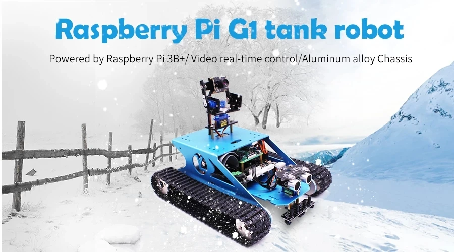 Yahboom умный автомобиль G1 умный Танк робот комплект RC автомобиль с wifi камерой для Raspberry Pi 4B/3B