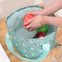 Складное ведро для умывальника, портативная косметичка для мытья, сумка для хранения, дорожная водонепроницаемая сумка для хранения воды для ванной, кухни