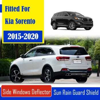

1 Set Chrome Side Vent Sun Shade Window Visors Rain Guard Deflectors For Kia Sorento 2015-2020