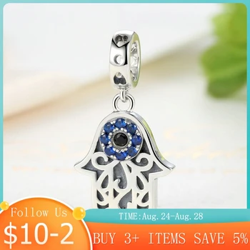 

CodeDog 100% 925 Sterling Silver Blue Wicked Eye Pendant Fit Original 3mm Bracelets & Bangles Fashion Jewelry C085a