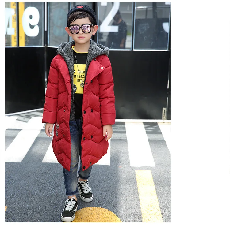 Winter New Style Childrenswear BOY'S Korean-style Long Sleeve Thick 96 Cotton-padded Clothes Big Boy Cotton-padded Jacket C