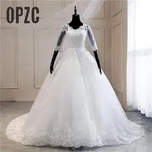 Настоящая фотография, кружевное вышитое платье из органзы и тюля, милое белое платье цвета слоновой кости, модное свадебное платье длиной 100 см, свадебное платье невесты размера плюс 75