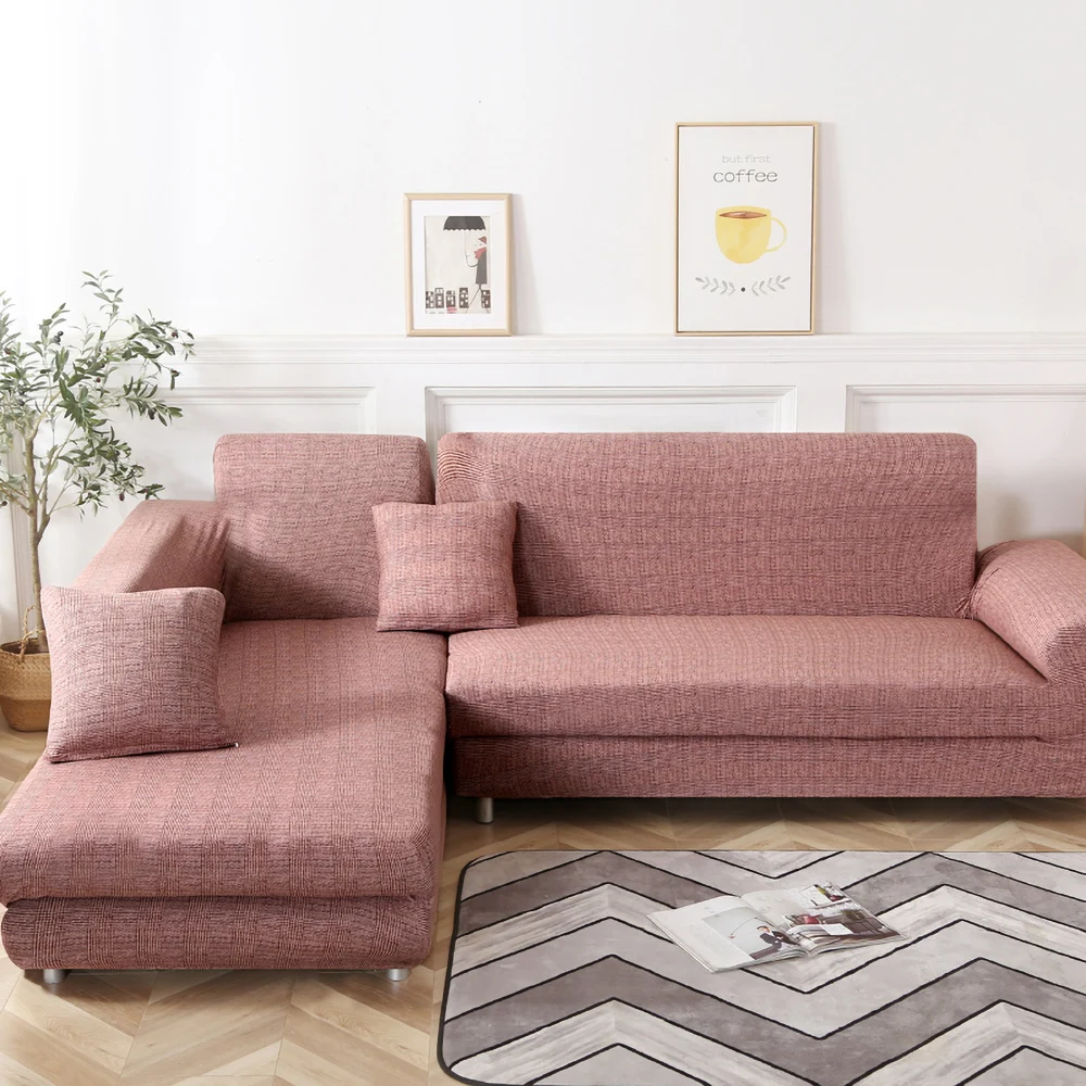 Stretch Slipcovers Sectional Elastic Stretch Sofa Cover for Living Room