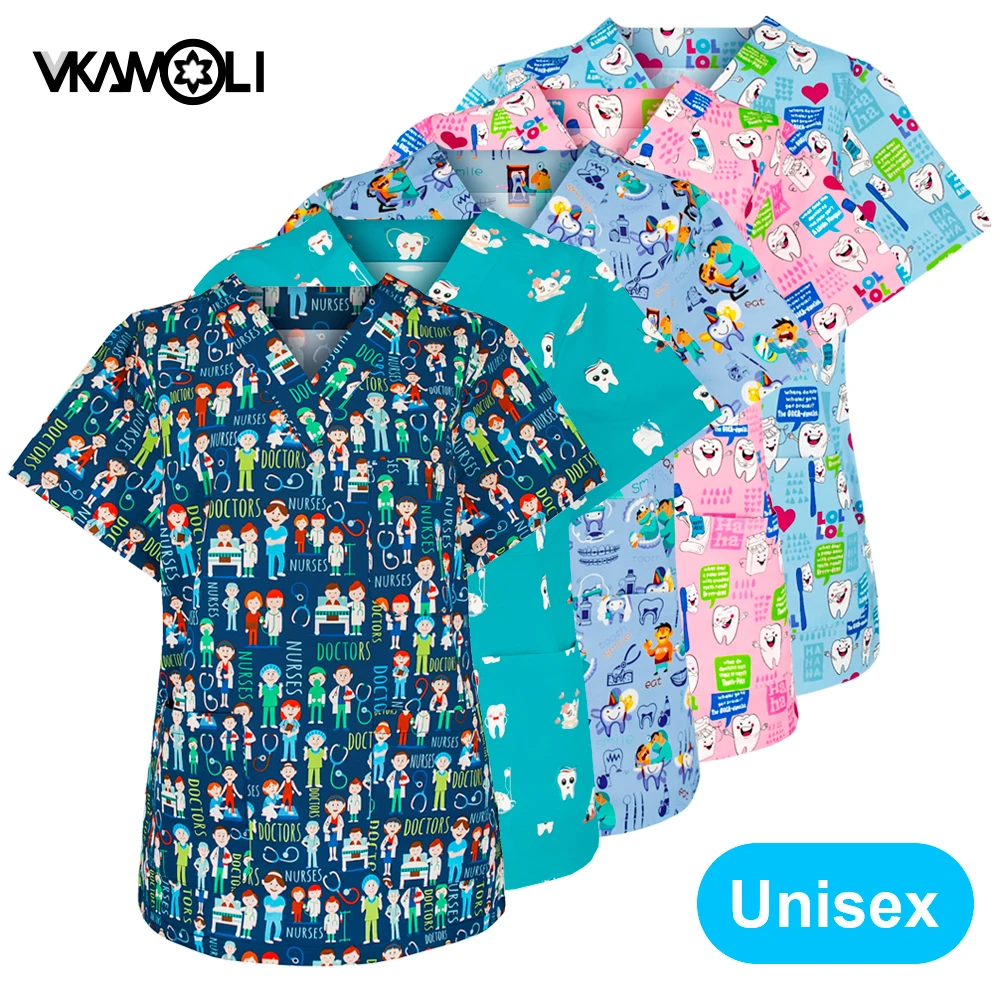Hospital Staff Scrubs New Design Nursing Uniform Unisex Dental Clinic Supplies Nurse Work