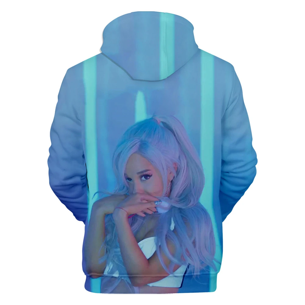 19 горячая Распродажа, толстовки с капюшоном для девочек Ariana Grande, женские и мужские свитшоты, Детская уличная одежда с капюшоном, Женский пуловер, модные топы с 3D рисунком