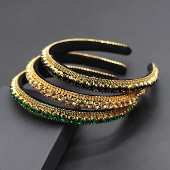 

New Baroque fashion simple full body rhinestone headband prom show travel gift hair accessories 685