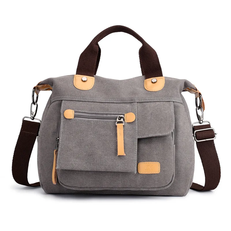 

New Style WOMEN'S Shoulder Bag Korean-style Casual Canvas Bag Trend Versatile Handbag WOMEN'S Fashion Handbag Shoulder Bag Cloth