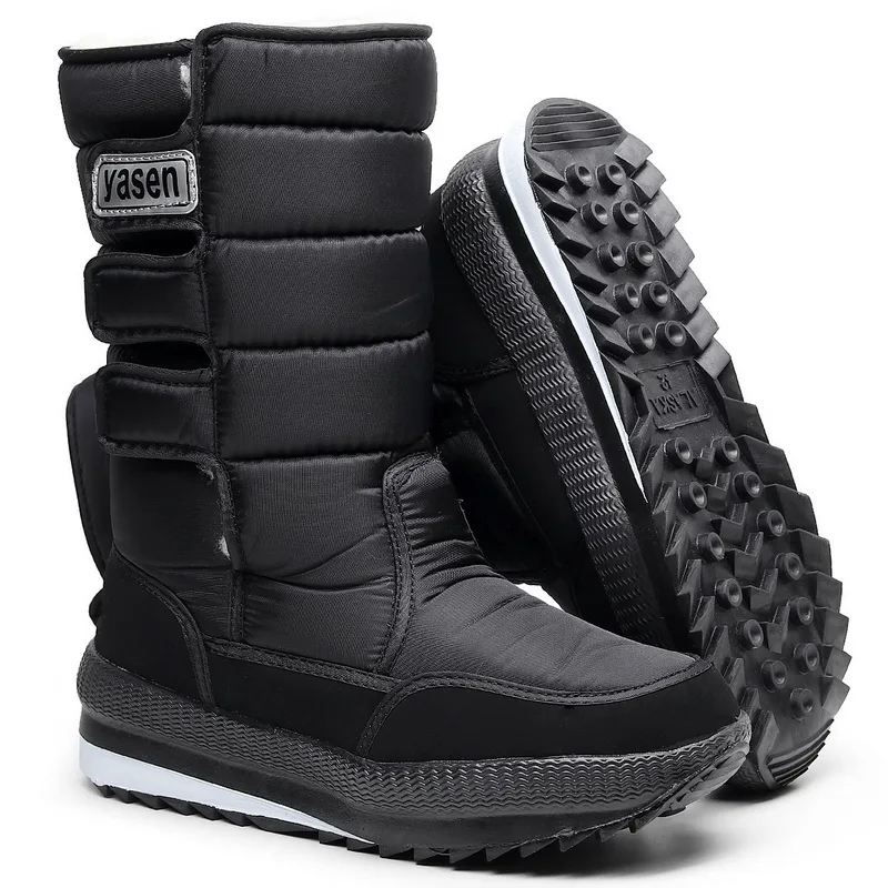 snow boots men waterproof mens winter boots With Fur winter shoes slip-resistant Men Boots platform thick plush warm Plus size