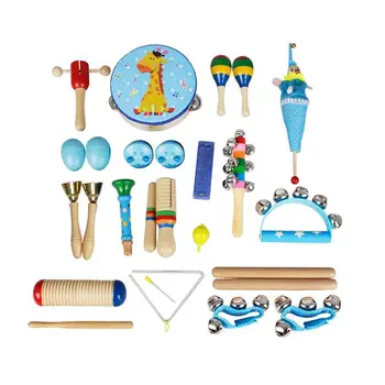 

22pce/set Orff Musical Instruments Set Children Early Childhood Music Percussion Toy Combination Kindergarten Teaching Aids