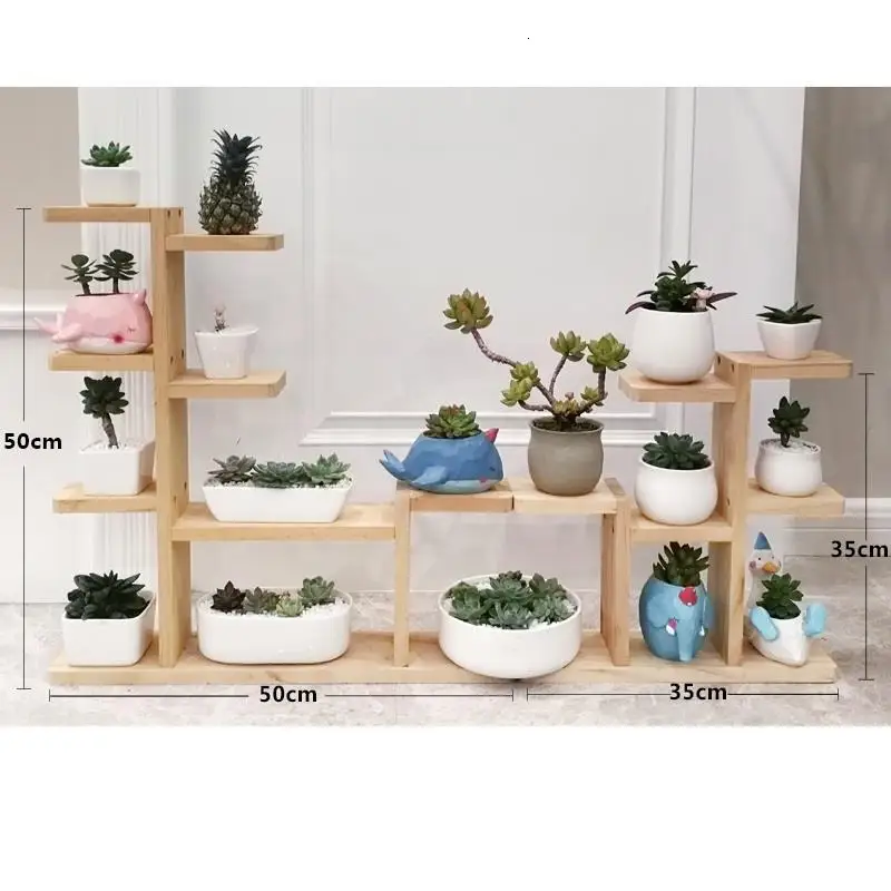 Варанда Para Plantas Etagere Планте дерево Крытый горшок Estanteria Escalera напольная стойка Stojak Na Kwiaty Цветочная полка для растений - Цвет: Version G