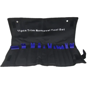 

Portable 11Pcs Auto Car Radio Panel Interior Door Clip Panel Pry Tool Trim Dashboard Removal Opening Tool Set