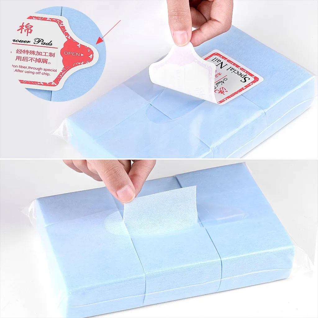 

600pcs Gel Polish Remover Pad Nail Wipes Cleaning Lint Free Paper Pad Soak off Remover Manicure Cotton Napkins Wrap Tool ##0