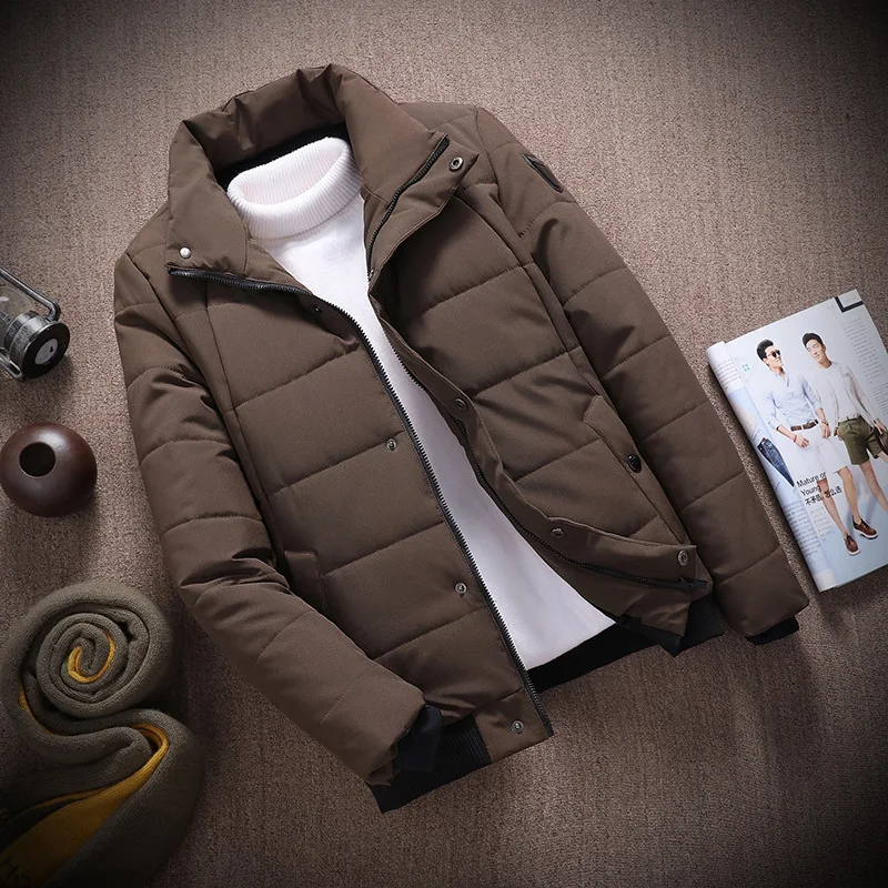 Стиль, светильник для среднего возраста, толстый, очень большой, плюс размер, Мужская одежда, холодное теплое хлопковое пальто