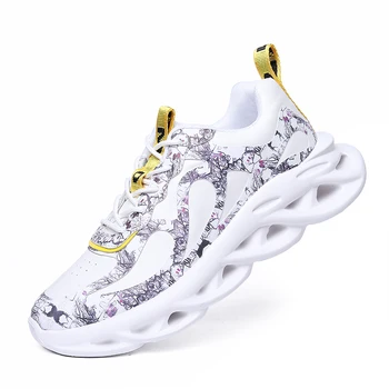 

Men Casual Shoes for Men Sneakers Fashion Breathable Twist Bottom Non-Slip Shockproof Blade Sneakers Men Outdoor Sports Footwear