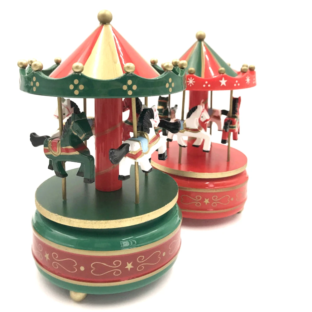 Musical box carousel music carousel wooden carousel music box toy children's doll game