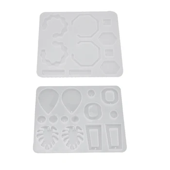 

DIY Earrings Leaf Half-Open Teardrop UV Resin Jewelry Mold Jewelry Accessories Geometric Collection Mold