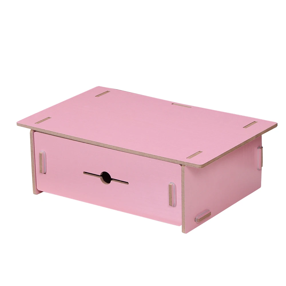Деревянный офисный стол, органайзер для хранения канцелярских принадлежностей, органайзер для монитора, подставка, органайзер с держателем для ручек, ящик для школы, дома - Цвет: Pink
