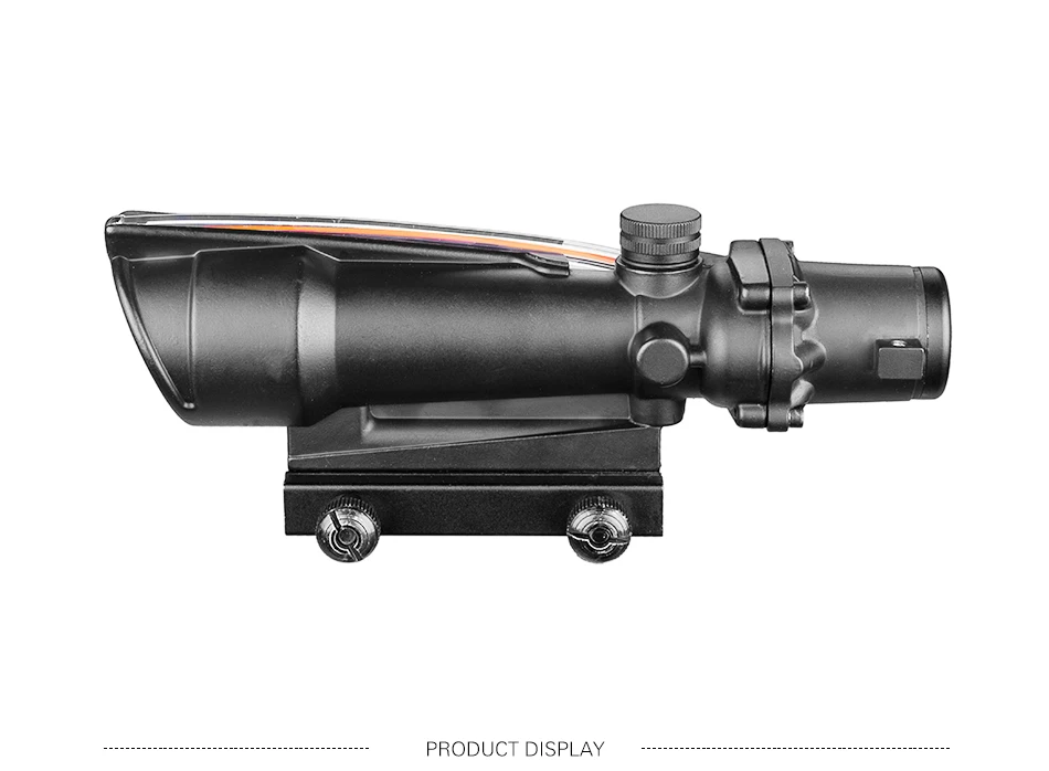 Охотничий 3,5X35 ACOG реальный оптоволоконный прицел зеленая красная Подкова Сетка тактические оптические прицелы для cal. 223. 308