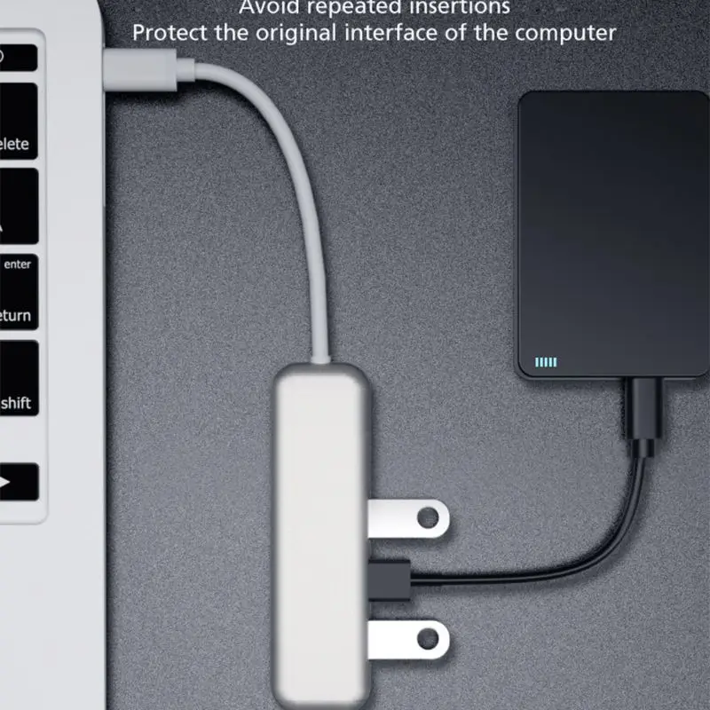 Разветвитель USB C с разъемом type C и USB 3,0 для MacBook/MacBook Pro/samsung/huawei Y4UF