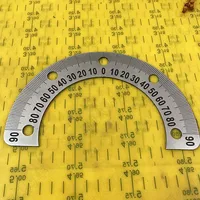 185x120x2 Middle semicircle dial dividing measuring ruler with hole goniometer Stainless steel decorative plate 1