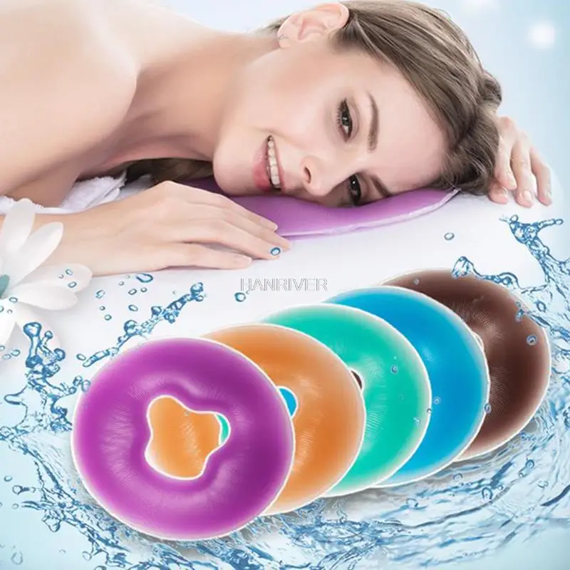 

1pcs 700g Soft Silicon Spa U Shape Massage Pillow Spa Gel Pad Face Relax Body Massage Cradle Cushion Health Care