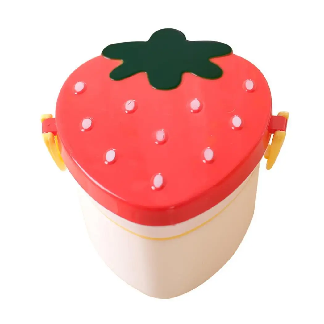 red Пластик Коробки для обедов двухслойные здоровый eco-friendly Портативный Еда контейнер для хранения детская столовая посуда bento box с Ложка Вилка - Цвет: red