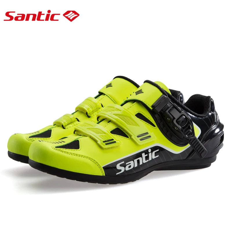Santic спортивная обувь для велоспорта без замка нескользящая обувь для езды на велосипеде MTB дорожный велосипед профессиональная соревновательная спортивная гоночная обувь - Цвет: Green