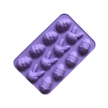 

12 hole easter egg silicone chocolate mold, silicone cake mold