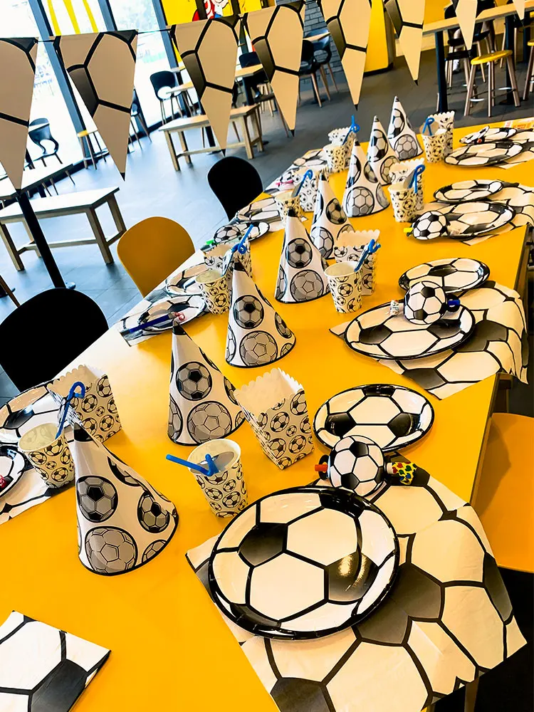 Футбольная тема вечерние Детские принадлежности для мальчиков и девочек подарок