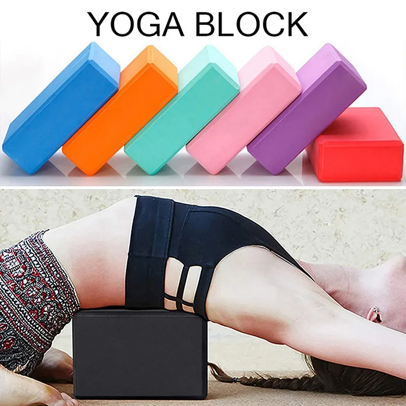 Gym Fitness Yoga Blocks 2021 Hot EVA Yoga Cork Block Pilates Foam Brick Home Stretch Exercise Training Bodybuilding Equipment
