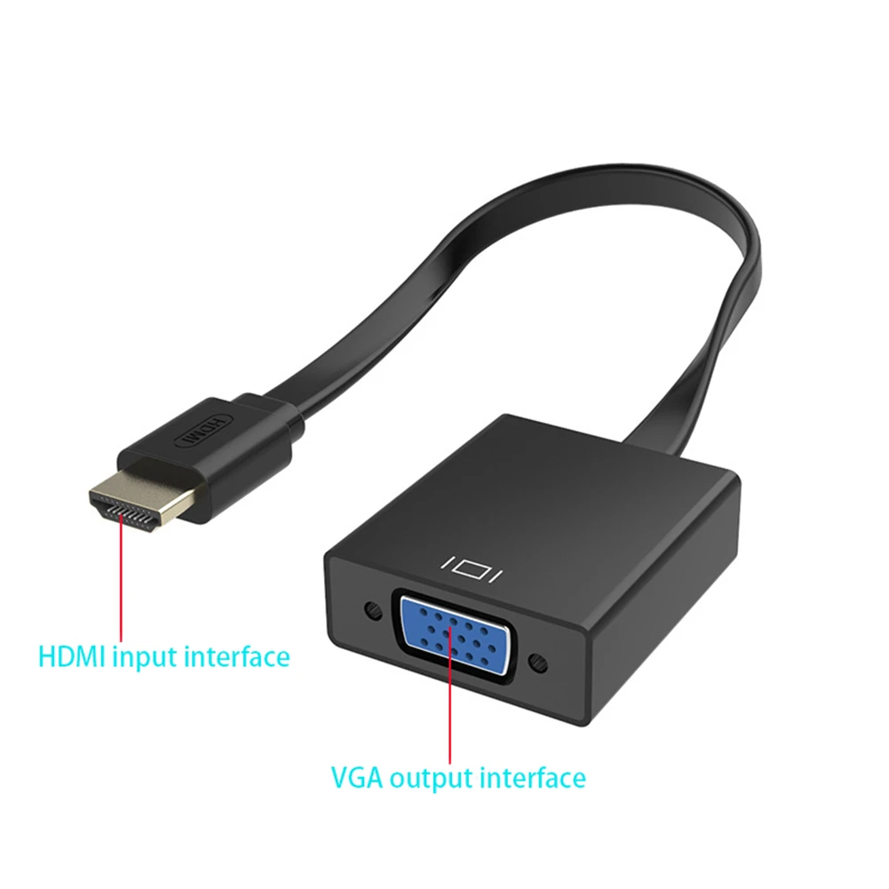 Адаптер hdmi-vga цифро-аналоговый видео аудио кабель конвертера HDMI VGA разъем мужчин и женщин для ПК ноутбук планшет с ТВ