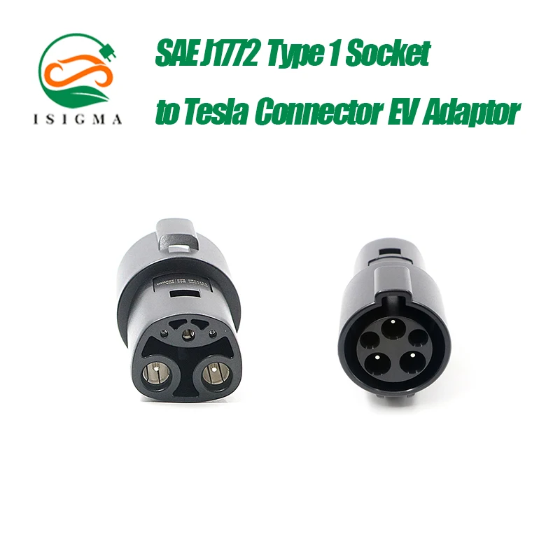 ISIGMA Tesla Adaptor 16A 32A 63A Electric Vehicle EV Charger SAE J1772 socketSocket Type 1 To For Car Charging | Автомобили и