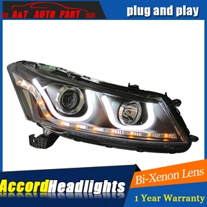 Image 5 - Headlights For Honda Accord 2008 2012 LED/Xenon Low Beam High Beam LED daytime running light sequential turn signal 1 Pair