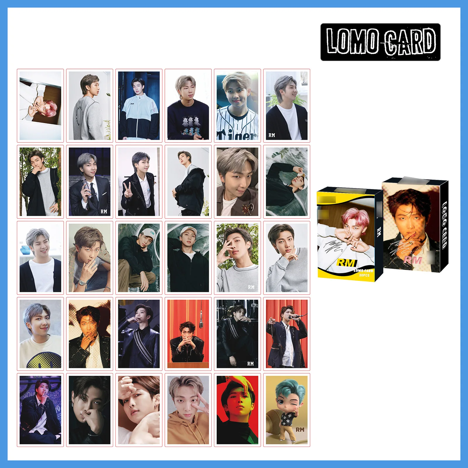 30pcs/box Kpop Stray Kids Lomo Card Set Photocard Photo Print Album Photocard Korean Fashion Cute Boys Poster Picture Fans Gifts