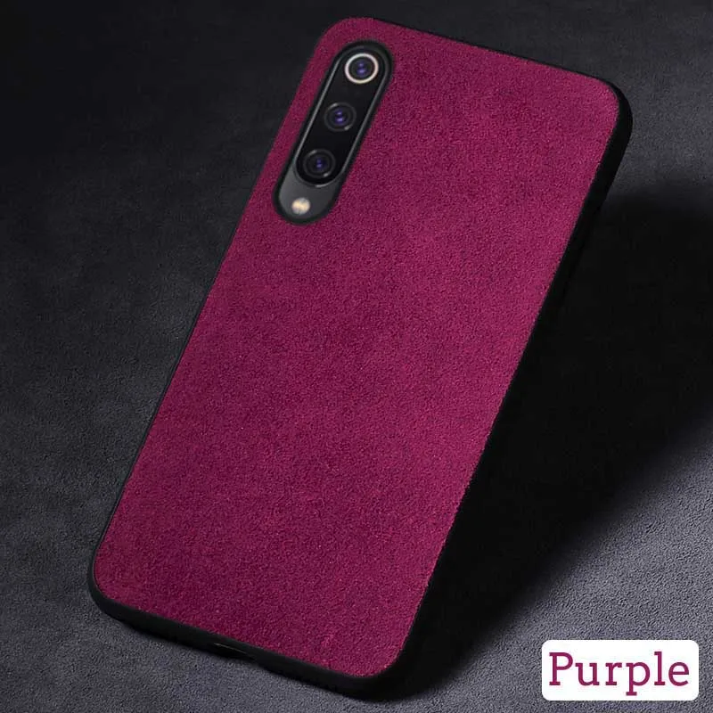 Чехол для телефона для Xiaomi mi 9 SE 9T 8 A1 A2 A3 Lite mi x 2S 3 Max 3 замшевый Мягкий ТПУ чехол с краями для Red mi Note 7 5 6 Pro 6A 7A - Цвет: Фиолетовый