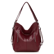 Женские кожаные сумки высокого качества 3в1 женская мягкая кожаная сумка на плечо Большая вместительная сумка женская сумка