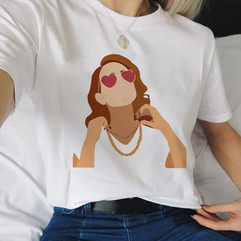 white-M119-18 Lana Del Rey Harajuku эстетические футболки для женщин гранж Ullzang 90s графическая Футболка модная Винтажная футболка хип-хоп футболки - Цвет: white-M119-18