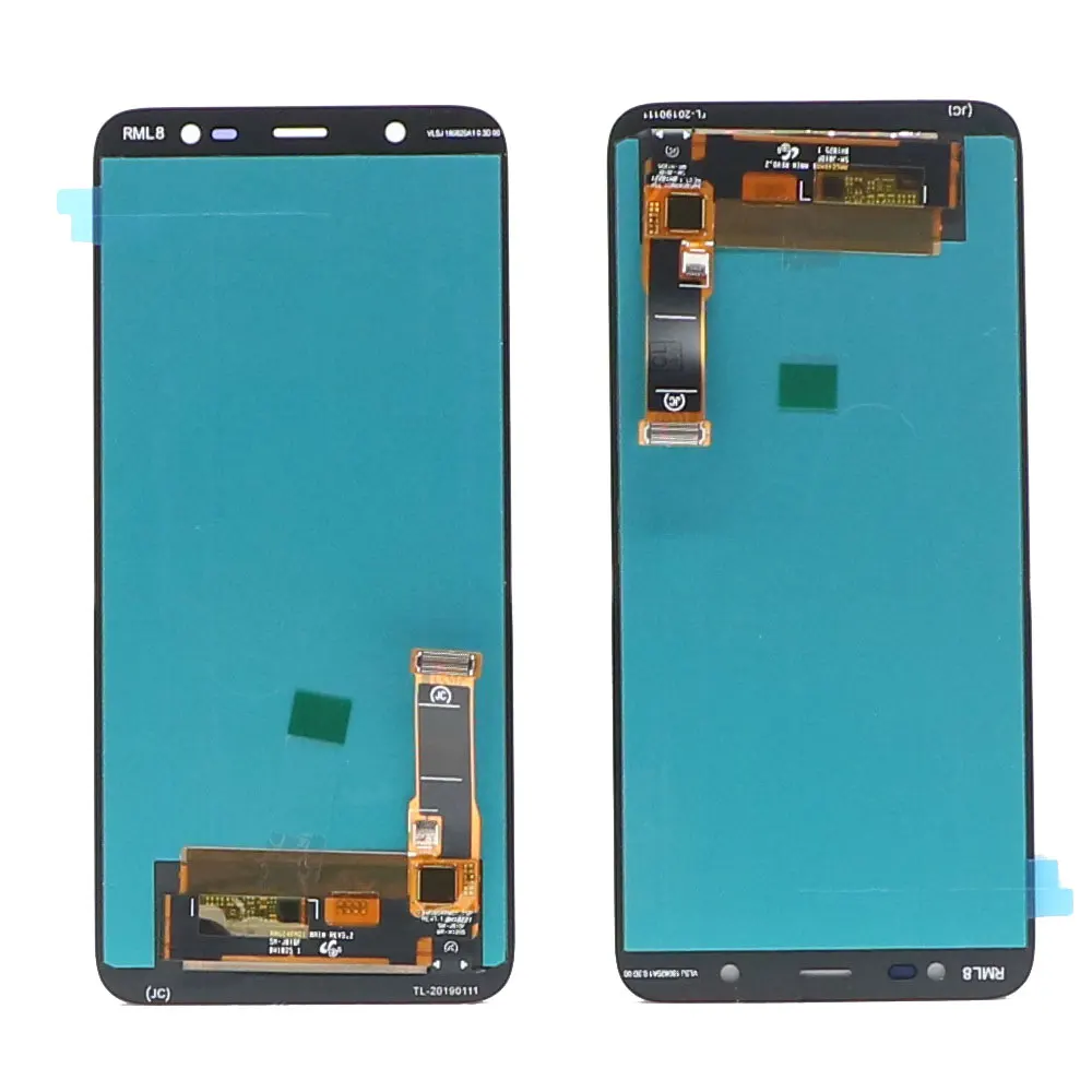 Super AMOLED для samsung Galaxy J8 lcd J810 J810F телефон ЖК-дисплей кодирующий преобразователь сенсорного экрана в сборе регулировка яркости