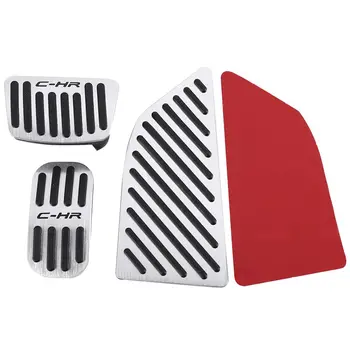 

Fuel Pedal Aluminum Alloy Car Styling Accelerator Gas Brake Pedal Cover At for Toyota CHR CHR CHR 2016-2018 Accessories (Silver)