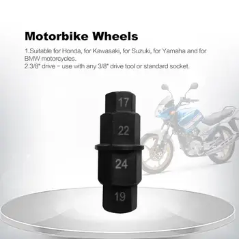 

Motorbike Wheels Steel Motorcycle Front Axle Socket Driver Spanner Spindle Sleeve Auto Hex Key 17mm 19mm 22mm 24mm