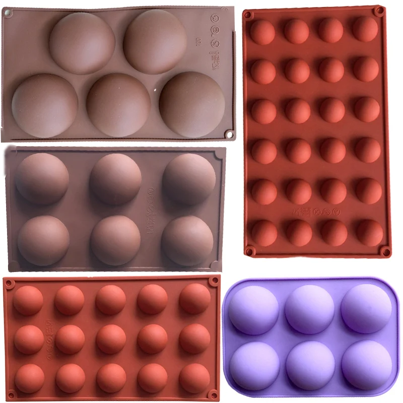 Силиконовая форма для шоколадных конфет полусферической формы стандартная