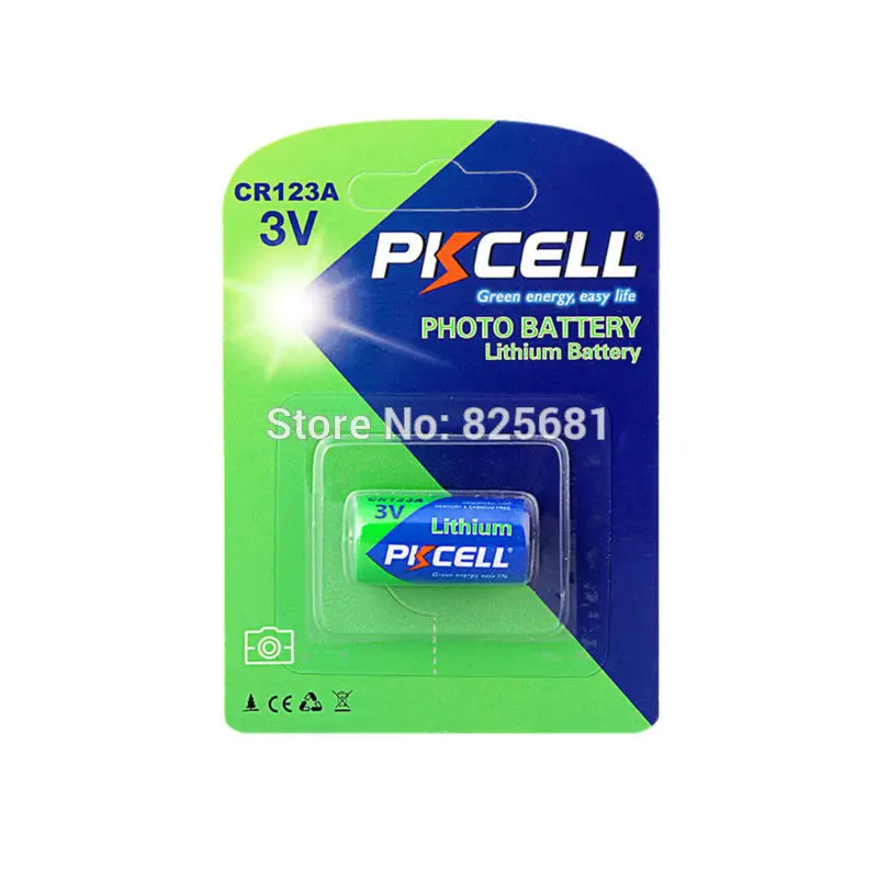 1pk CR123A 3V Li-MnO2 Battery