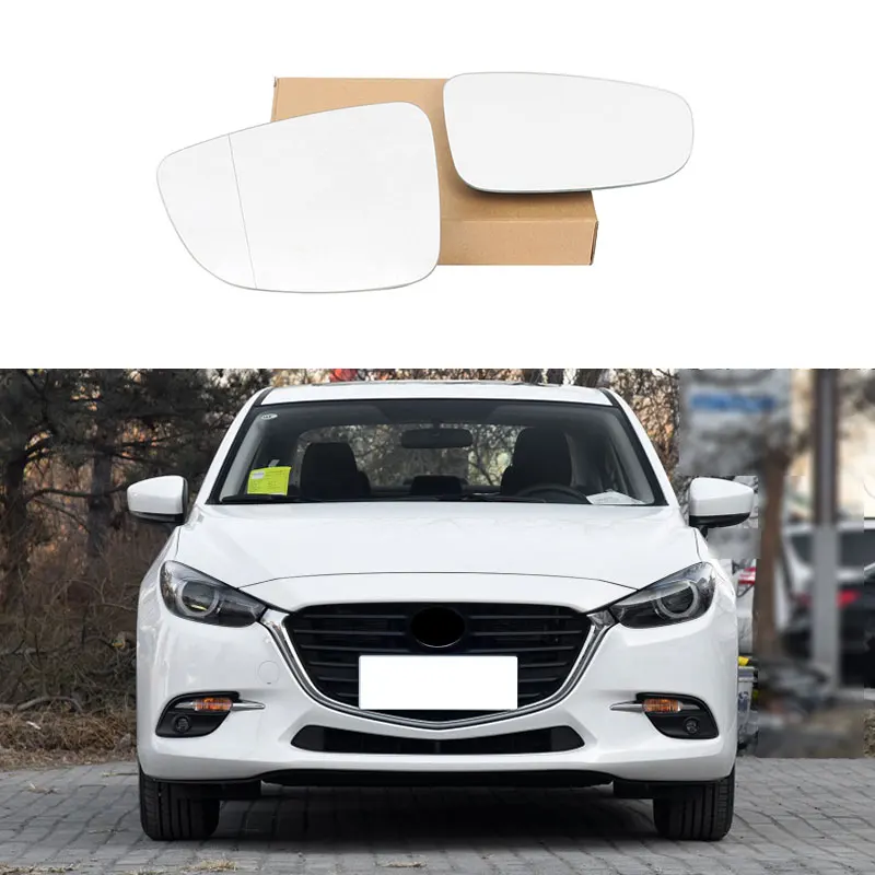 Переднее левое правое боковое зеркало заднего вида с подогревом стекло для Mazda 3 BN
