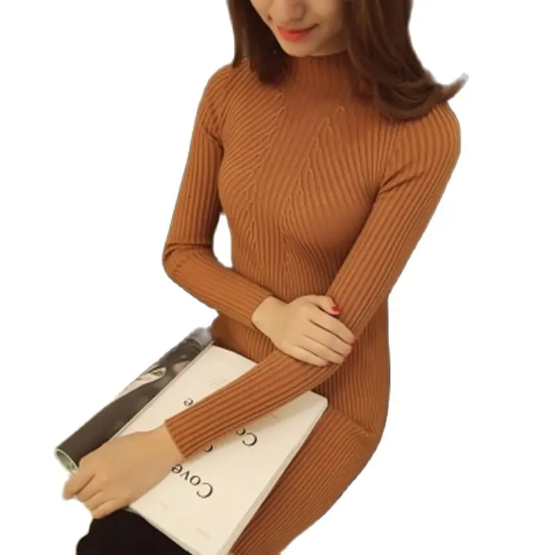 

2021 Sale Ohclothing Spring Autumn Fashion Women Sweaters High Elastic Sexy Slim Warm Tight Bottoming Elegant Knitted Pullovers