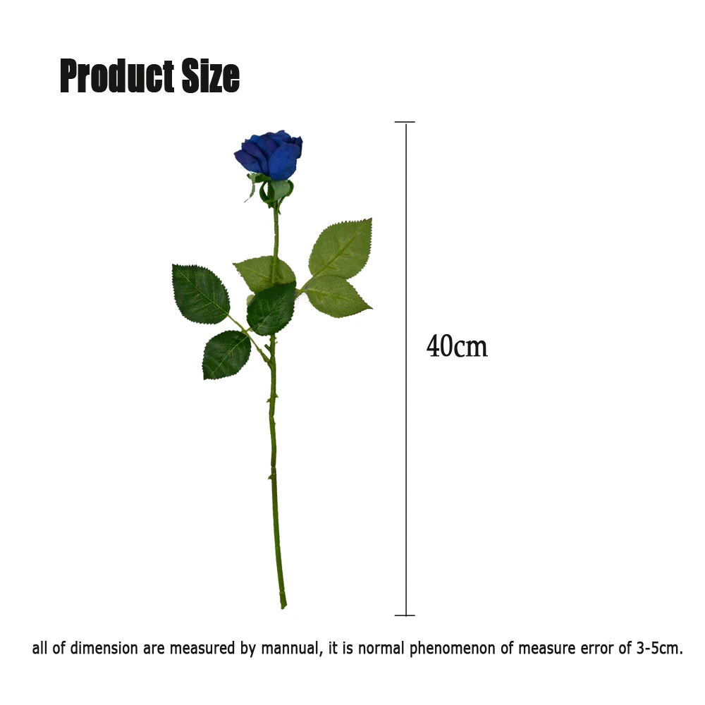 20 шт. Высококачественная красная синяя белая шелковая ткань искусственные розы