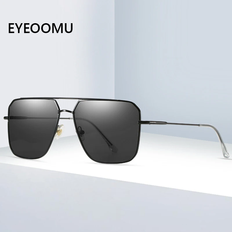 

EYEOOMU Pilot Military Metal Sunglasses For Men Driving Glasses UV400 Transparent Eyeglasses Women Eyewear Myopia Optical Frame