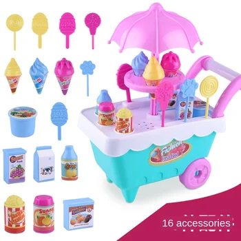 

sallybaby New Children's Simulation Candy Ice Cream Trolley Puzzle Disassembly And Home-made Set Toy Source Wholesale
